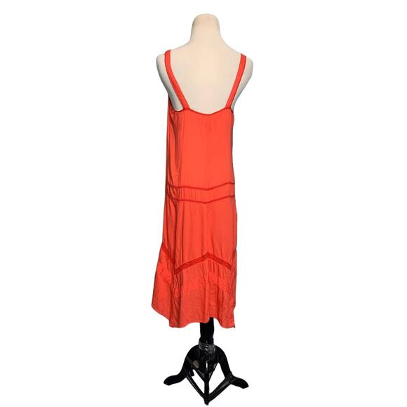 Old Navy orange sleeveless boho midi dress size XS - Picture 2 of 6